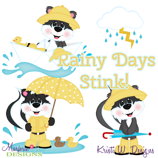 Rainy Days Stink SVG Cutting Files + Clipart - Click Image to Close